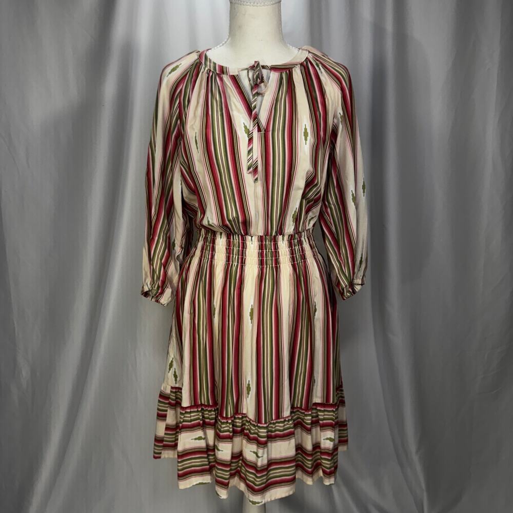 Ariat Lovell Western Smocked Mini Dress Small Rodeo Festival Country Cowgirl - Picture 9 of 16